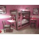 Separable bunk bed Dominique pink two-colored