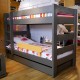 Double bed separable Dominique grey