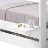 White removable bedside for bunk bed Dominique