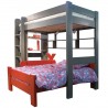 High sleeper bed grey Dominique - Mathy by bols
