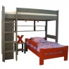 High sleeper bed grey 172 Dominique