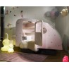 Pink powered caravan bed - Mathy by bols