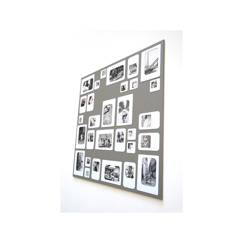 Pêle mêle magnétique 40 x 40 cm - Cadre photo à décorer - Creavea