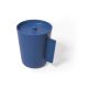 Blue office wastebasket
