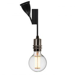 Chromed alu socket hanging lamp