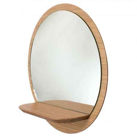 Wood Round Mirror Sunrise Reine Mere