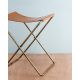 Leather folding stool Nola