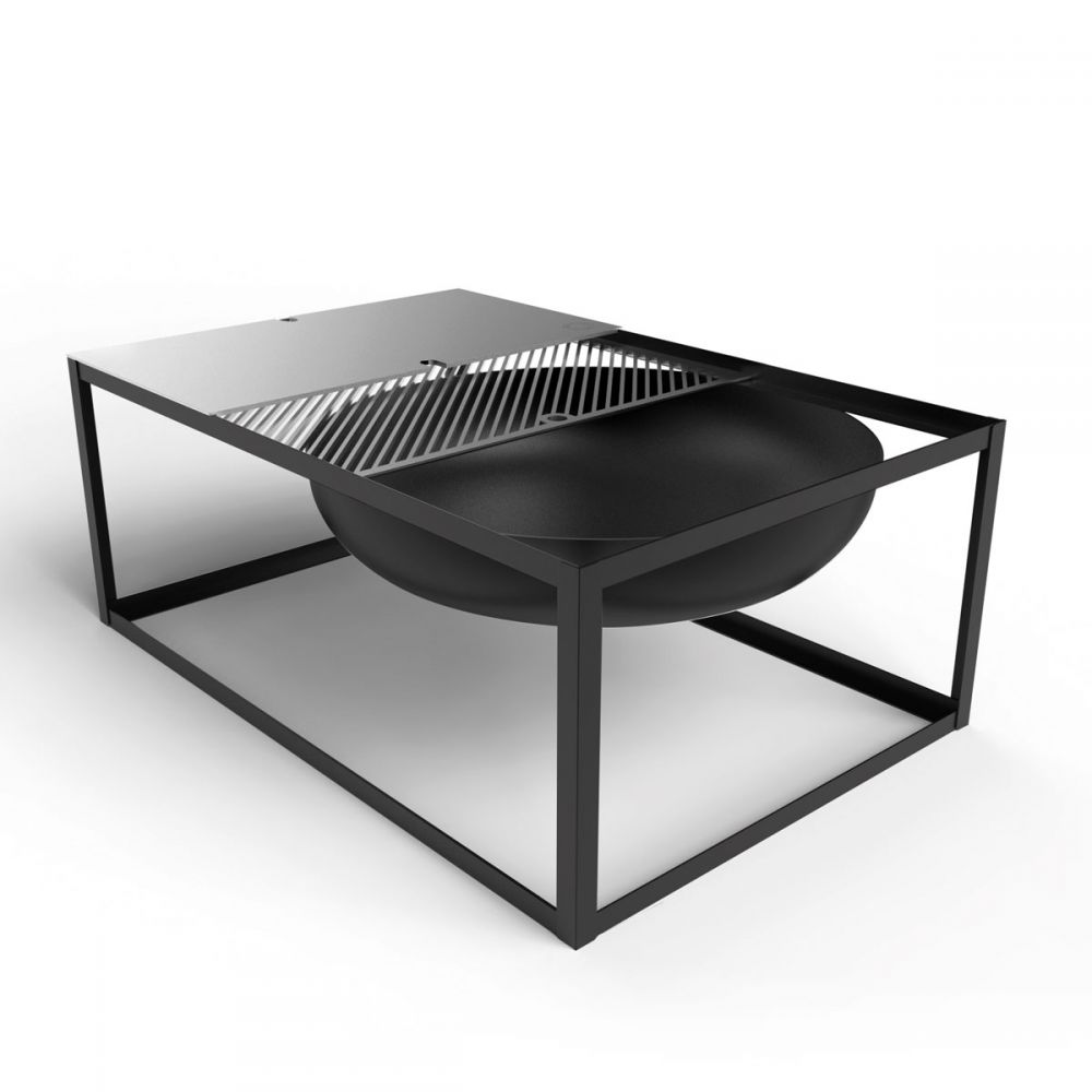 Barbecue brasero en acier Classique Brasero + meuble 50 x 50 cm