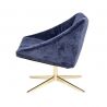 Blue velvet armchair 