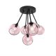 pink globe glass pendant light