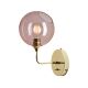Pink and gold wall lamp in blown glass