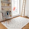 Black and white grapic rug