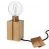 Adaptable wooden block for lamp
