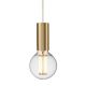 brass socket pendant with white cord