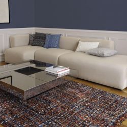 Multicolored rug for living room