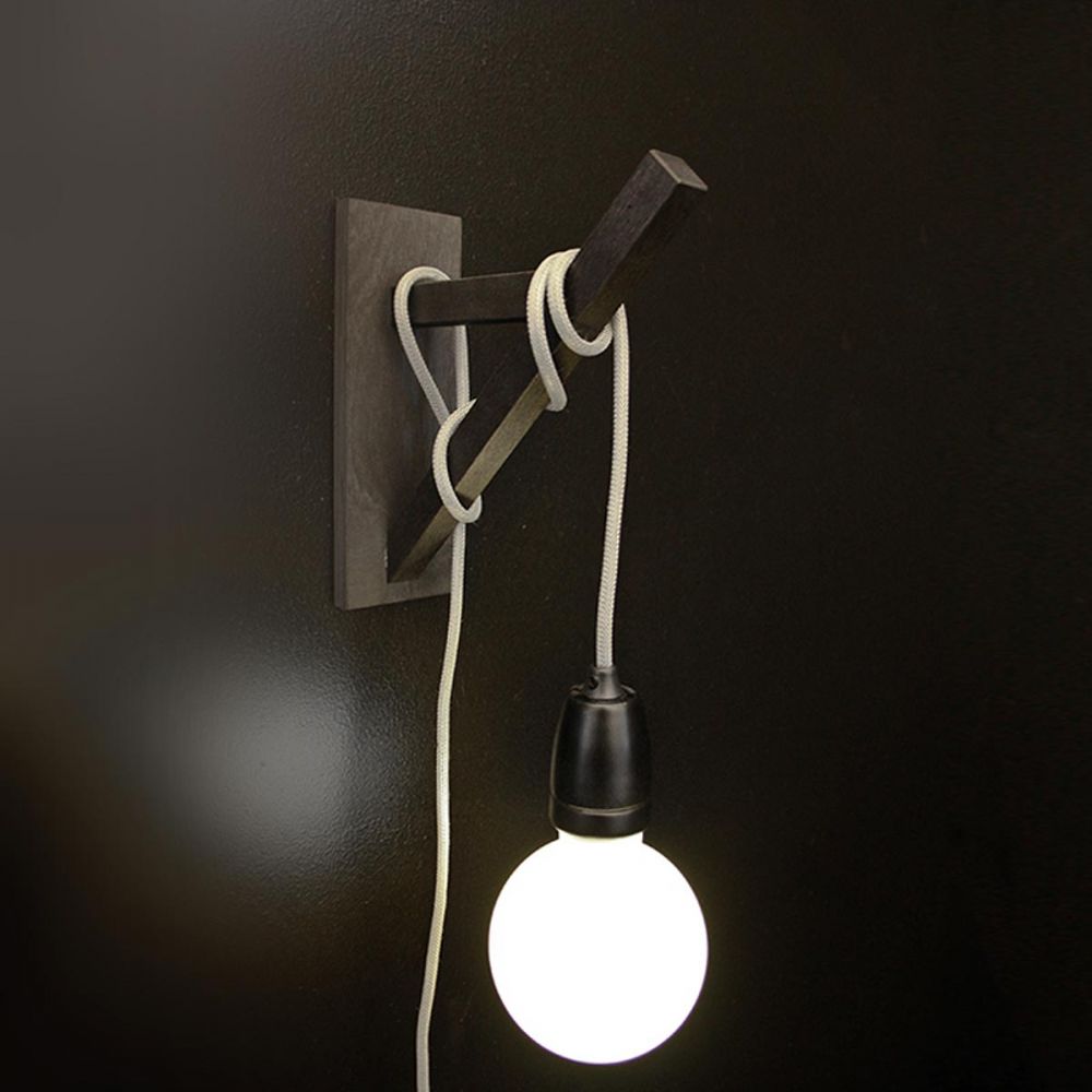 Ampoule décorative led et socle noir sans fil - La vie est belle Référence  : CD_Amp60A