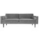 Light grey velvet sofa 
